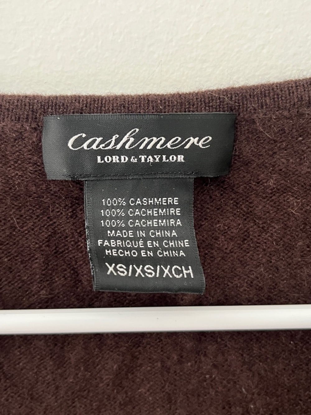 100% Cashmere Brown Women's Button-Up Cardigan quiet luxury neutral size XS - Picture 2 of 3